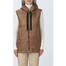 Max Mara Donna Gilet Max Mara Waistcoat Greengo Short Gilet Jacket Woman Camel