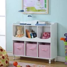 Storage Boxes on sale Signature Finish White Material Wood Kids Toy Storage 6-Cubbies Cubby Dimensions: