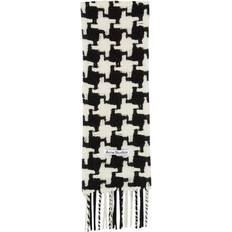 Acne Studios Houndstooth pattern scarf white_black