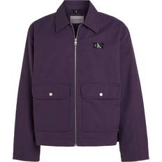 Calvin Klein Lilla Overtøj Calvin Klein Workwear Cropped Jakke, Purple Velvet