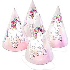 Birthdays Party Hats Blue Panda 24pcs rainbow unicorn party cone hats kids birthday girl baby shower pastel pink