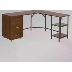 Beige Writing Desks Techni Mobili L Shaped Writing Desk 54x59"