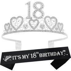 Birthdays Photo Props, Party Hats & Sashes Meant2Tobe 18Th Birthday Sash And Tiara18Th Birthday Sash18 Birthday