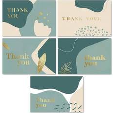 Party Supplies Rileys Thank You Cards with Matching Envelopes 50-Count, Gold Foil Blank Note Cards, Perfect for Wedding, Business, Gift Cards, Graduation, Baby Shower, Funeral Sage Green