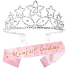 Sashes 21st birthday, finally 21 birthday, 21st birthday gifts for her, 21 tiara silver