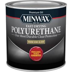 Minwax Fast Drying Polyurethane Protective Wood Finish, Clear Semi-Gloss, ½