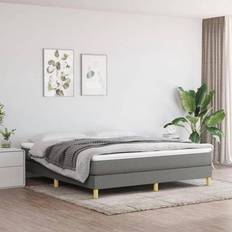 Platform bed with box spring and mattress vidaXL Bed Frame Box Spring Platform Bed Mattress Foundation