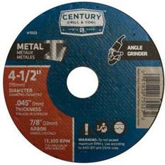 Power Tool Accessories Century Drill 75523 Cutting Wheel 4-1/2" x 7/8" Aluminum Oxide