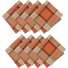Polyester Cloth Napkins Elrene Autumnal Harvest Jacquard Cloth Napkin Brown