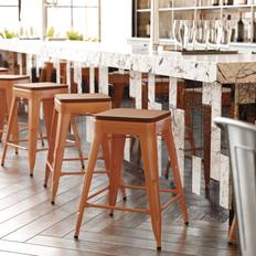 Resin outdoor bar stools Flash Furniture Kai Commercial Grade Bar Stool