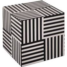 Small Tables TOV Furniture Black Cube Small Table