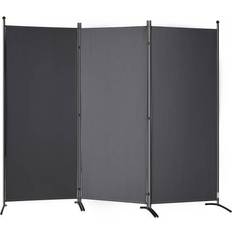 Grey Room Dividers VEVOR 3-Panel Room Divider 226.1x185.3cm