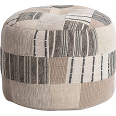 Glasses Stools Storied Home Handwoven Cotton Patchwork Pouffe