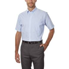 Van Heusen Men's Short Dress Shirt Regular Fit Oxford Solid - Blue