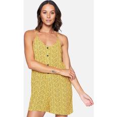 Yellow Jumpsuits & Overalls Hurley womens cross-back romper jumpsuit