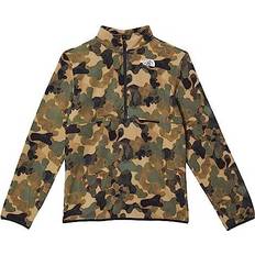 Brown Fleece Jackets Children's Clothing The North Face Kids' Glacier 1/4 Zip Pullover Utility Brown Camo Texture Print