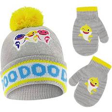 Beanies ABG Accessories Nickelodeon toddler winter hat and kids mitten set, shark beanie age 2-4