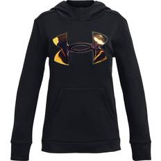 Black Hoodies Under Armour Fleece Iridescent Big Logo Hoodie Girls Black Iridescent