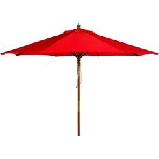 11 foot outdoor umbrella Safavieh Cannes 11-foot Wooden Pulley Market Umbrella