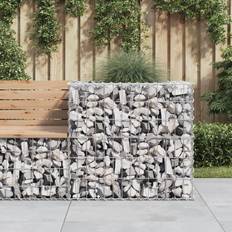 vidaXL Gabionkorg Silver 70x70x65 cm Galvaniserat Järn