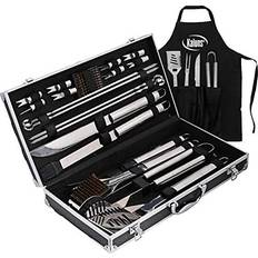 BBQ Accessories Kaluns Deluxe Grill Set Grill Accessories 21 Piece Grilling Set Heavy Duty BBQ