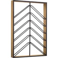 Wine Racks American Art Decor Wood and Metal Wall Mounted Wine Rack