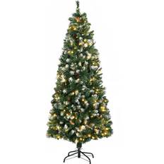 Decorative Items Homcom 6ft Tall Skinny Prelit Artificial Holiday 703 Christmas Tree