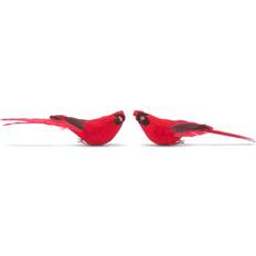 7 Inch Clip On Cardinal Set of 2