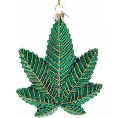 Christmas Tree Ornaments Kurt Adler KSA Pack of 6 Gold Cannabis 11.50 Christmas Tree Ornament