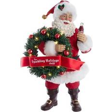 Coca-Cola Santa Holding Lighted Wreath 10 Dekofigur