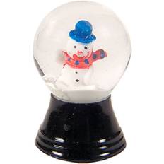 Christmas Decorations 1.5" Black White Perzy Snow Globe Mini Snowman