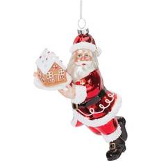 Glass Santa with Gingerbread Set of 6