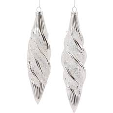 Melrose 6ct Beaded Swirl Christmas Tree Ornament