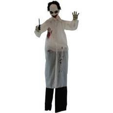 Red Party Supplies Haunted Hill Farm 5.75-Ft. Animatronic Doctor, Indoor/Covered