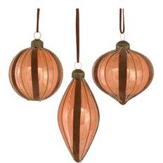 Copper Christmas Decorations Melrose Copper Glass Holiday Set of 12 Christmas Tree Ornament