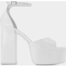 Paris Texas Tatiana Patent Leather Platform Sandals - White