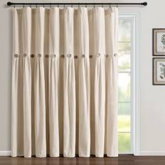 Lush Decor HomeBoutique Linen Button 100 L Light Filtering Window Linen