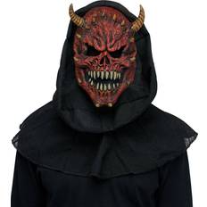 Horror-Shop Dämonen Maske mit Kapuze Halloween Maske Monster