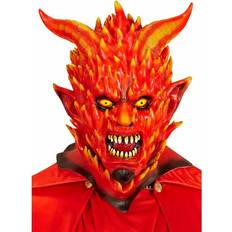 Orange Masken Widmann Firestone Devil Maske für Erwachsene