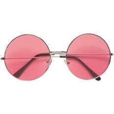 Hippie Accesorios Horror-Shop Pinke 70er Sonnenbrille