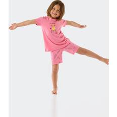 104/110 Pyjamasar Barnkläder Schiesser Flickpyjamas kort pyjamasset, rosa, 104, ROSA