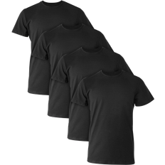 Hanes Cotton T-shirts Hanes Men's Ultimate Comfort Fit Stretch Crewneck Undershirt 4-pack - Black