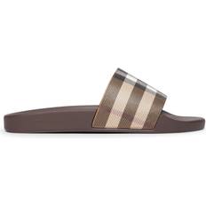 Burberry Man Slippers Burberry Check Print - Dark Birch Brown