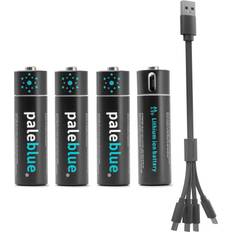 Pale Blue Uppladdningsbart Batteri Aa 4-pack Usb-c