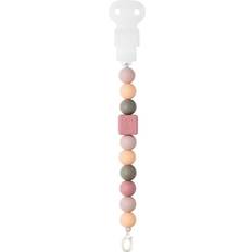 Rose Attaches-sucettes Nattou Attache-Sucette Silicone Pêche 1 pièce