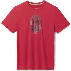 Smartwool Unisex Mountain Trail Graphic Short Sleeve Tee Slim Fit, S, Rhythmic Red