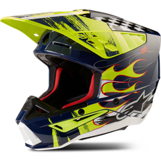 Alpinestars Crosshjälmar Motorcykelhjälmar Alpinestars SM5 Rash Crosshjälm Marinblå-Gul Fluo