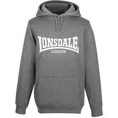 Lonsdale Mens Essential OTH Hoodie Charcoal