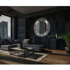 Artforma Round Backlit Decorative Wall Mirror 60cm