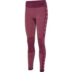 Fitness & Gym - Rouge Collants Hummel Clea Seamless Mid Waist Tights - Grape Wine/Crushed Berry Mel